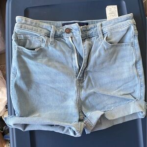 Hollister light blue denim high waisted shorts